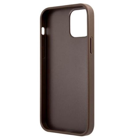 Guess 4G Printed Stripe - Coque pour iPhone 12 mini (marron)