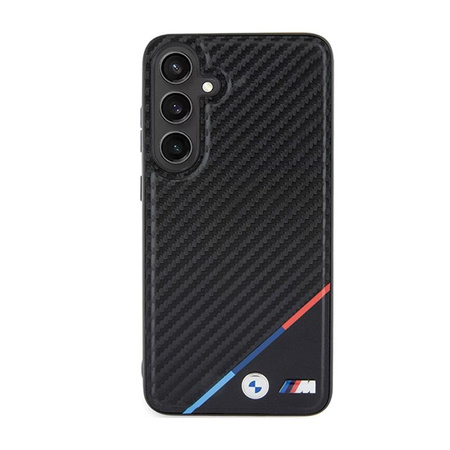 BMW Carbon Tricolor Line MagSafe - Samsung Galaxy S24 Case (black)