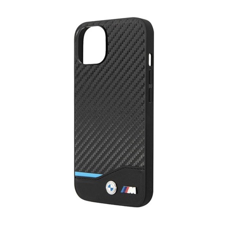 BMW Leather Carbon Blue Line - iPhone 13 Case (Black)