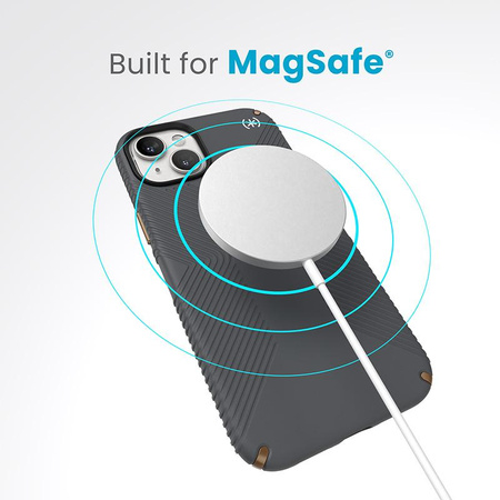 Speck Presidio2 Grip Magsafe - tok iPhone 15 Plus / iPhone 14 Plus (szénszürke / hideg bronz / fehér)