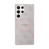 Guess 4G Collection Leather Metal Logo MagSafe - Etui Samsung Galaxy S24 Ultra (różowy)
