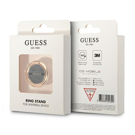 Guess Ring Stand 4G - Magnetic Finger Holder for Phone (Black)