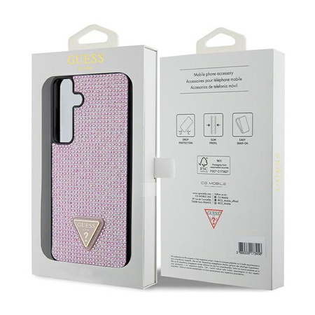 Guess Rhinestone Triangle - Case Samsung Galaxy S24+ (Pink)