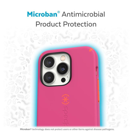 Speck CandyShell Pro - Etui iPhone 14 Pro Max z powłoką MICROBAN (Digital Pink / Energy Red)