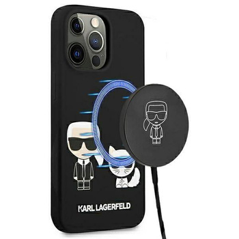 Karl Lagerfeld Slilicone Karl & Choupette Magsafe - iPhone 13 Pro Max Case (black)