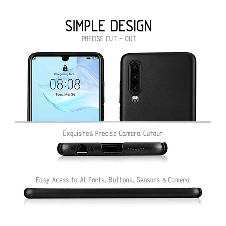 Crong Smooth Skin - Etui Huawei P30 (czarny)