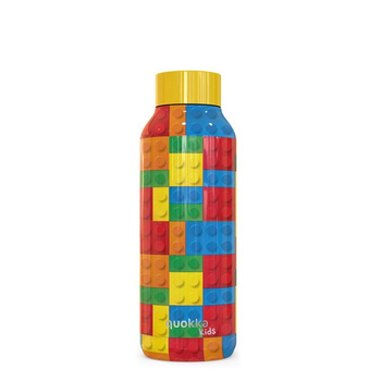 Quokka Solid Kids - Bouteille thermique en acier inoxydable 510 ml (Color Bricks)