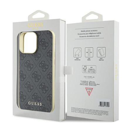 Guess 4G Charms Collection - iPhone 15 Pro Max tok (szürke)