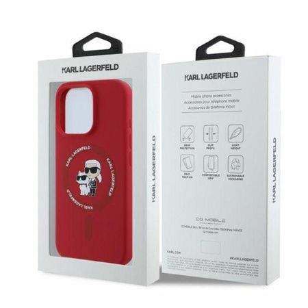 Karl Lagerfeld Silicone Karl & Choupette Ring MagSafe - iPhone 16 Pro Max Case (red)