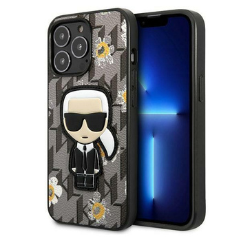 Karl Lagerfeld Iconic Karl Flower - iPhone 13 Pro Tasche (grau)