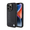 BMW Leather Hot Stamp MagSafe - Étui pour iPhone 15 Pro (Noir)