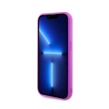 Guess Disco Metal Script - Hülle für iPhone 15 Pro (fuchsia)