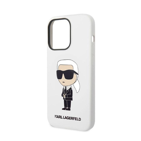 Karl Lagerfeld Silikon NFT Ikonik - iPhone 14 Pro Tasche (weiß)