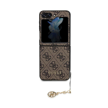 Guess 4G Charms Collection - Etui pour Samsung Galaxy Z Flip 5 (marron)