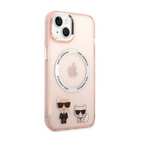 Karl Lagerfeld Karl & Choupette Aluminum MagSafe - iPhone 14 Plus Case (pink)
