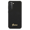 Guess Silicone Script Metal Logo - Etui Samsung Galaxy S21 (czarny)