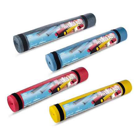 Umbro - Rutschfeste Yogamatte / Fitnessmatte 173x61 cm (Gelb)