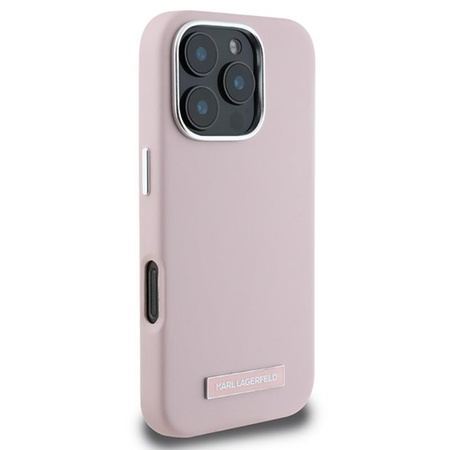 Karl Lagerfeld FW Metal Plate MagSafe - Case for iPhone 16 Pro Max (pink)