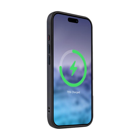 Crong Hybrid Frost MAG Cover - Custodia con MagSafe per iPhone 16 (Nero)