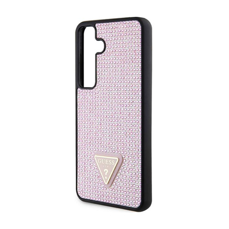 Guess Rhinestone Triangle - Hülle für Samsung Galaxy S24 (Rosa)