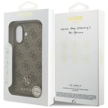 Guess 4G Small 4G and Classic MagSafe - Case for iPhone 17 (brown)
