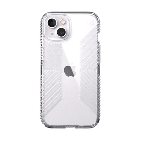 Speck Presidio Perfect-Clear with Grips - iPhone 13 Case with MICROBAN Coating (Clear)