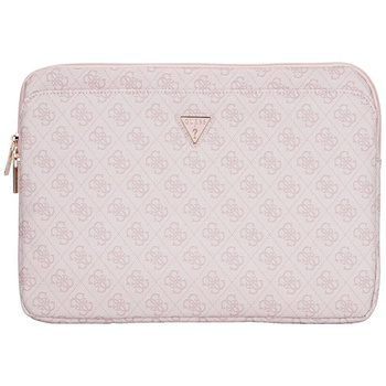 Pouzdro na notebook Guess 4G Zipper Pocket Triangle Logo Sleeve - 14" (růžové)