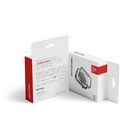 Crong Hybrid-Uhrengehäuse – Gehäuse mit Glas für Apple Watch 45 mm (transparent)