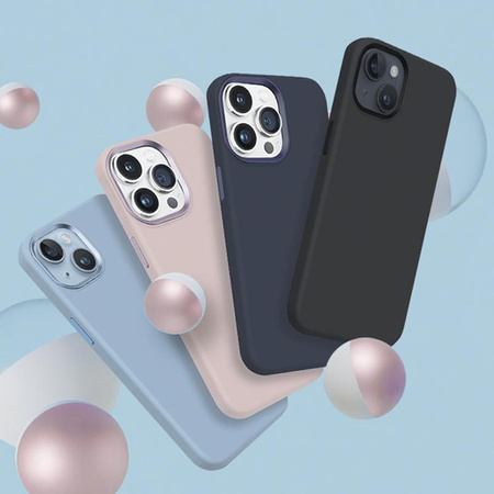 Magnetický kryt Crong Color Cover LUX - MagSafe pro iPhone 15 Plus (černý)