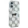 Karl Lagerfeld IML Karl Head Galvanisiert - iPhone 16 Hülle (Transparent)