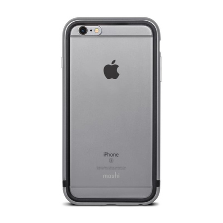 Moshi iGlaze Luxe - Hülle mit Aluminiumrahmen iPhone 6s Plus / iPhone 6 Plus (Titanium Grey)