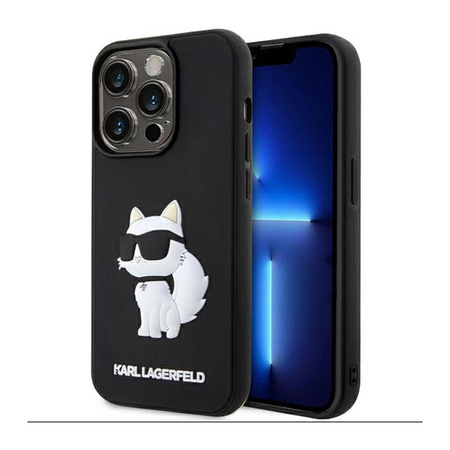 Karl Lagerfeld 3D Rubber NFT Choupette - Coque iPhone 14 Pro (Noir)