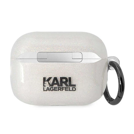 Karl Lagerfeld Glitter NFT Karl & Choupette - Pouzdro na AirPods Pro 2 (průhledné)