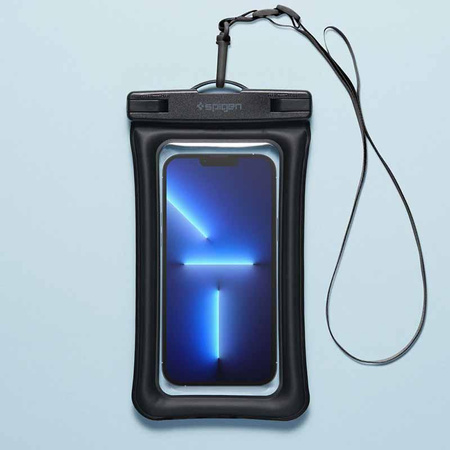 Spigen A610 Universal Waterproof Float Case - Étui pour smartphones jusqu'à 6,9" (Noir)