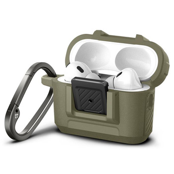Spigen Lock Fit - Panzerhülle für Apple AirPods Pro 1 / 2 (Vintage Khaki)