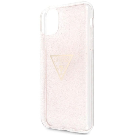 Guess Solid Glitter Triangle - iPhone 11 Pro Max Case (Pink)