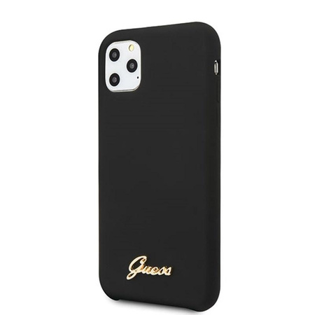 Guess Silicone Vintage - Etui iPhone 11 Pro Max (czarny)