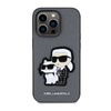 Karl Lagerfeld NFT Saffiano Karl & Choupette - Coque iPhone 14 Pro (Argent)