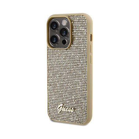 Guess Disco Metal Script - iPhone 14 Pro Tasche (Gold)