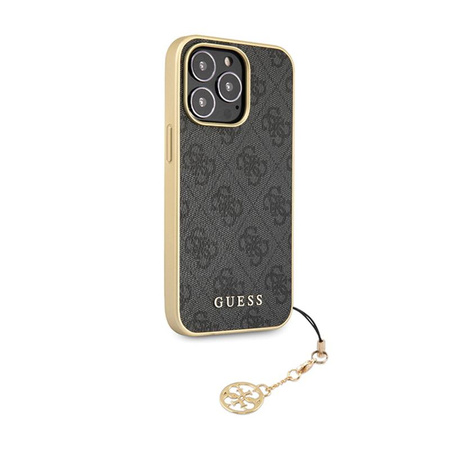 Guess 4G Charms Collection - Case for iPhone 14 Pro (Grey)