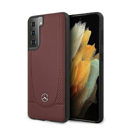 Mercedes Leather Urban Line - pouzdro pro Samsung Galaxy S21+ (červené)