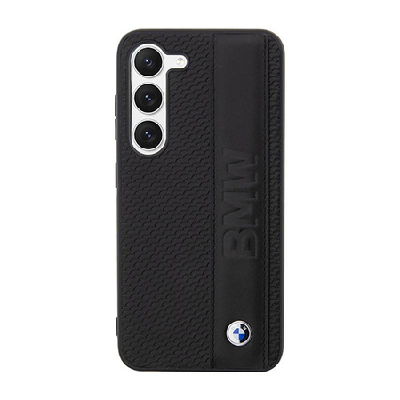 BMW Leder strukturiert & gestreift - Tasche für Samsung Galaxy S23+ (schwarz)