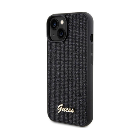 Guess Disco Metal Script - Coque iPhone 14 (noir)