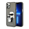 Karl Lagerfeld IML Glitter NFT Karl & Choupette - Coque iPhone 12 / iPhone 12 Pro (noir)