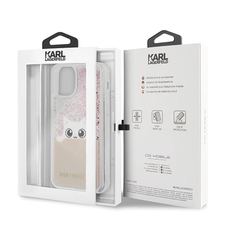 Karl Lagerfeld K-Peek A Boo - iPhone 11 Hülle (Glitter Pink Gold)
