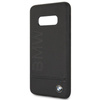 BMW Signature Logo Imprint Case - Samsung Galaxy S10e leather case with embossed BMW logo (black)