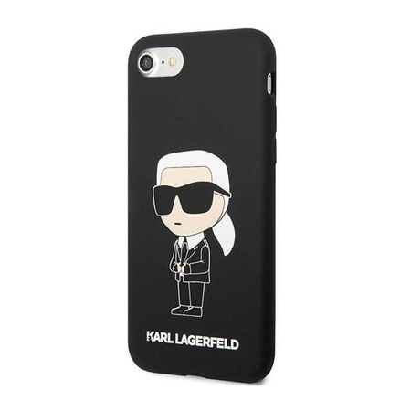 Karl Lagerfeld szilikon NFT Ikonik - tok iPhone SE (2022 / 2020) / 8 / 7 (fekete)