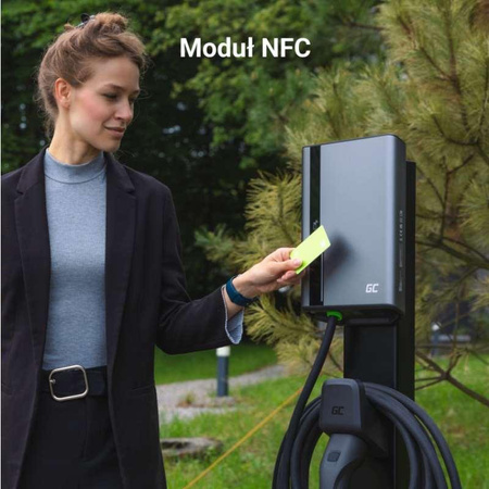 Green Cell - HabuDen Wallbox 22kW 32A 5m Typ 2 Ladegerät für EV-Ladung mit GC Bluetooth WiFi NFC App