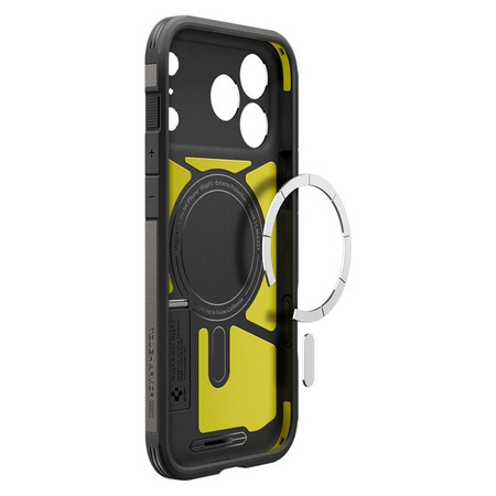 ETUI DO IPHONE 17 PRO do MAGSAFE SPIGEN ARMOR ORYGINALNE SZARE ELEGANCKIE
