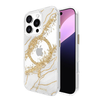 Case-Mate Karat Granite MagSafe – Etui do iPhone 16 Pro z 24K złotem